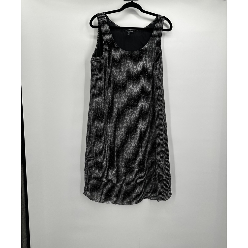 Eileen Fisher Dress Womens Medium Silk Sleeveless Textured Tank‎ Lined Elegant